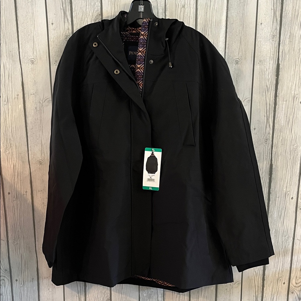 NWT Women's  Elegant hooded black Pendleton Ski Jacket, size XL  #WinterGear